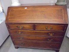 A good quality mahogany inlaid bureau, COLLECT ONLY.