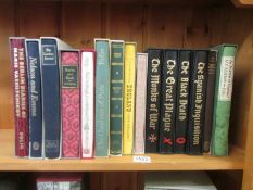 15 Folio Society books including fiction, history, Treasure Island, Rumpole etc.,