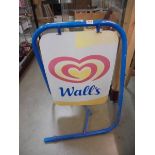 A Wall's ice cream double sided advertising sign, COLLECT ONLY.