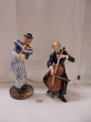 Two Royal Doulton figures - The Cellist and Hornpipe.