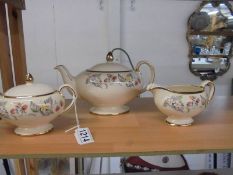 A Sadler three piece china tea set.