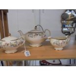 A Sadler three piece china tea set.