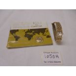 A 9ct gold ladies Omega Wristwatch, total weight 21.9 grams.