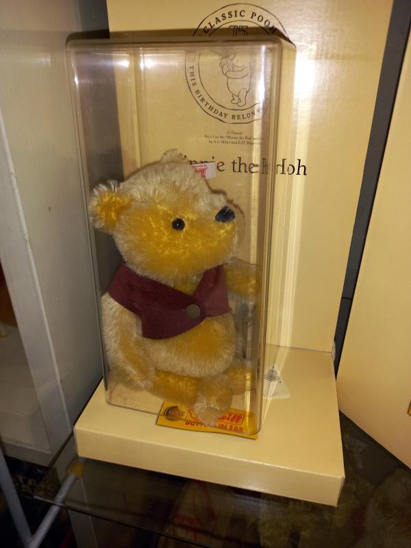 A limited edition boxed Steiff Winnie the Pooh and 2 Winnie the Pooh teddy bears with tags and 2 - Image 2 of 4