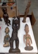 5 female fertility figures, possibly West African