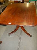 An early Victorian mahogany tip top pedestal table, COLLECT ONLY.