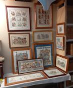 A good selection of framed & glazed needlepoint pictures