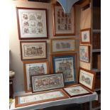 A good selection of framed & glazed needlepoint pictures