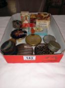 A mixed lot of powder compacts etc