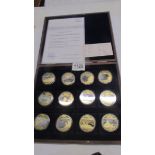 A cased complete wet of '75th anniversary of the Second World War' coins with certificate.