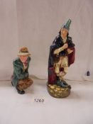 Two Royal Doulton figures - The Poacher and the Pied Piper.