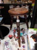 An old 3 legged stool COLLECT ONLY
