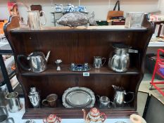 A quantity of silver plate including teapot, cocktail shaker & jugs etc.