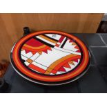 An art deco style jazz charger from Brian Wood ceramics