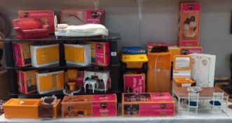 A good selection of 1970's boxed Sindy furniture in various conditions (some items A/F, some boxes