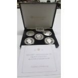 A cased set of 'The 200th Anniversary of Queen Victoria' £5 coin collection.