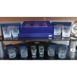 A boxed Edinburgh crystal & Royal Scot crystal whisky tumblers & other glassware