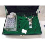 A cased Glenfiddich de luxe Stag Whisky decanter.