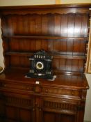 A good oak open rack dresser, COLLECT ONLY.