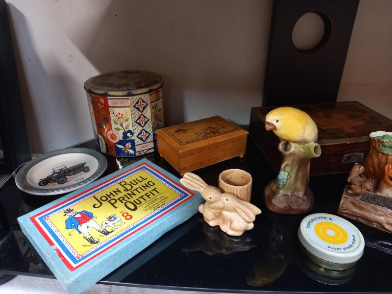 A selection of vintage collectables including John Bull printing outfits, Sylvac old tins etc. - Image 2 of 3