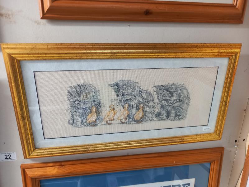 A good selection of framed & glazed needlepoint pictures - Image 5 of 13