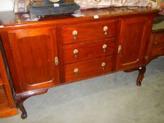 A mid 20th century mahogany sideboard in good condition, COLLECT ONLY.