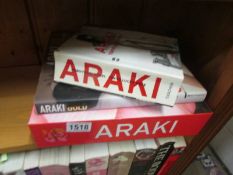 A quantity of erotic books by Araki including Araki, Araki Gold etc.,