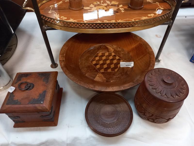 A quantity of wooden items including boxes, tray & vases etc. - Image 4 of 4