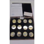 A cased set of '75th Anniversary of the Second World War' coins with certificate.