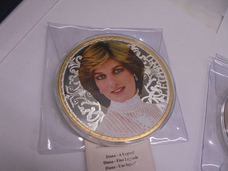 Six Princess Diana commemorative coins, 2 William & Kate and 1 Harry & Megan. - Image 2 of 6