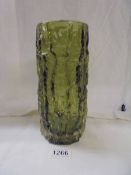 A large whitefriars bark vase. (Approximately 24cm tall)