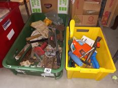 2 boxes of tools including taps