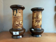 2 early Bretby vases