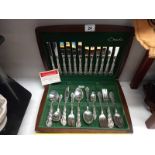A cased Oneida community cutlery set (62 pieces)