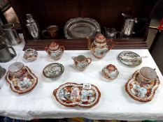 A quantity of oriental china including tea set etc.