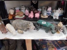 A large lot of Hippo ornaments. COLLECT ONLY.