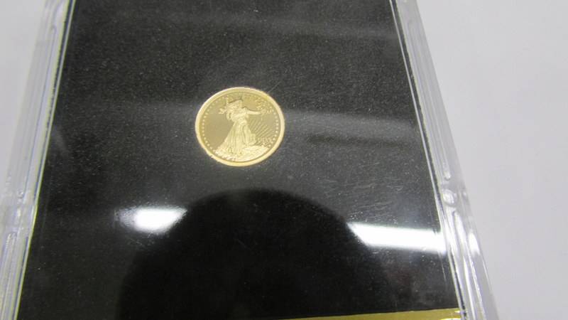 A 1933 Double Eagle gold (585) replica coin, 0.5 grams. - Image 2 of 3