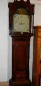 An eight day painted dial Grandfather clock in working order. COLLECT ONLY.