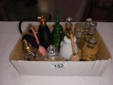 A mixed lot of perfume and other bottles