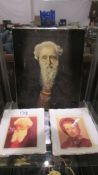 A portrait oil on canvas of General William Booth, 1829-1012, signed but indistinct,