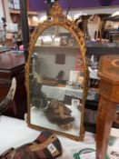 A gilt edged mirror (67cm x 33cm) COLLECT ONLY
