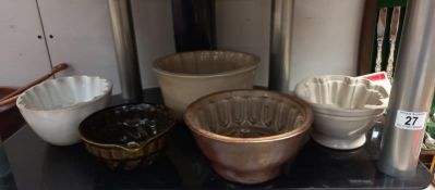 Five 19th & 20th century jelly/brawn moulds