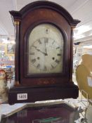 A mahogany inlaid 8 day bracket clock, in working order.