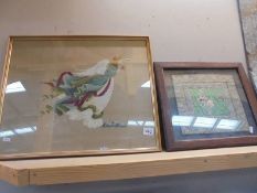 Two framed needleworks, COLLECT ONLY.