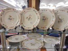 12 early 20th century Bridgwood porcelain plates stamped Tottenham House.