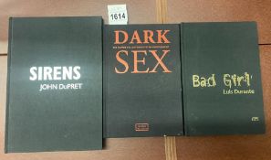 3 limited edition the Erotic Print Society books - Dark Sex, Bad Girl and Siren.