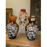 20th century glass vases in good condition. Collect Only.