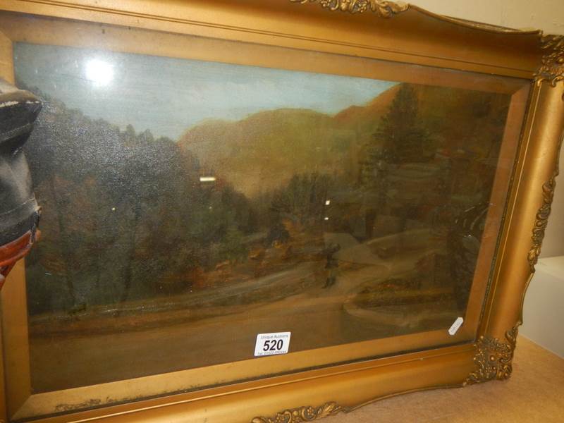 A good Victorian oil on canvas, (very dull so needs cleaning). Collect Only. - Image 2 of 2