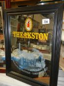 A Theakston brewery mirror. COLLECT ONLY.