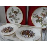 Two Spode collector's plates and two Coalport collector's plates.